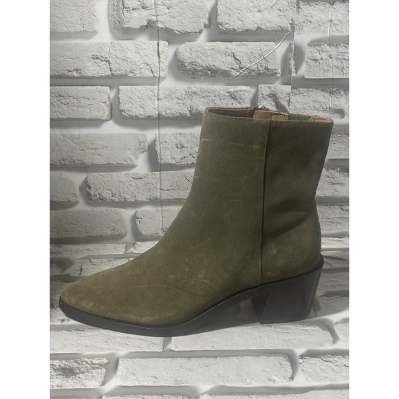 Madewell The Darcy‎ Ankle Boot in Burnt Olive Suede Upper Women's Size 8 - Picture 4 of 9